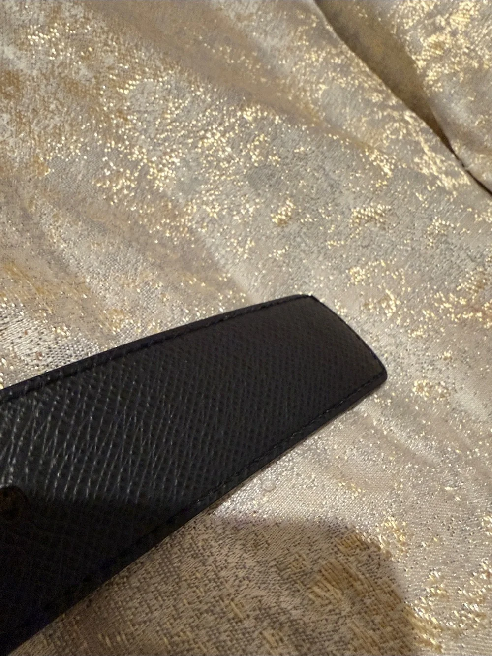 Louis Vuitton Inventeur Damier Graphite/Taiga Leather Reversible Men’s Belt